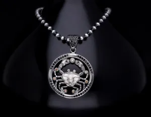 Men’s Sterling Silver Cancer ZodiaC Necklace