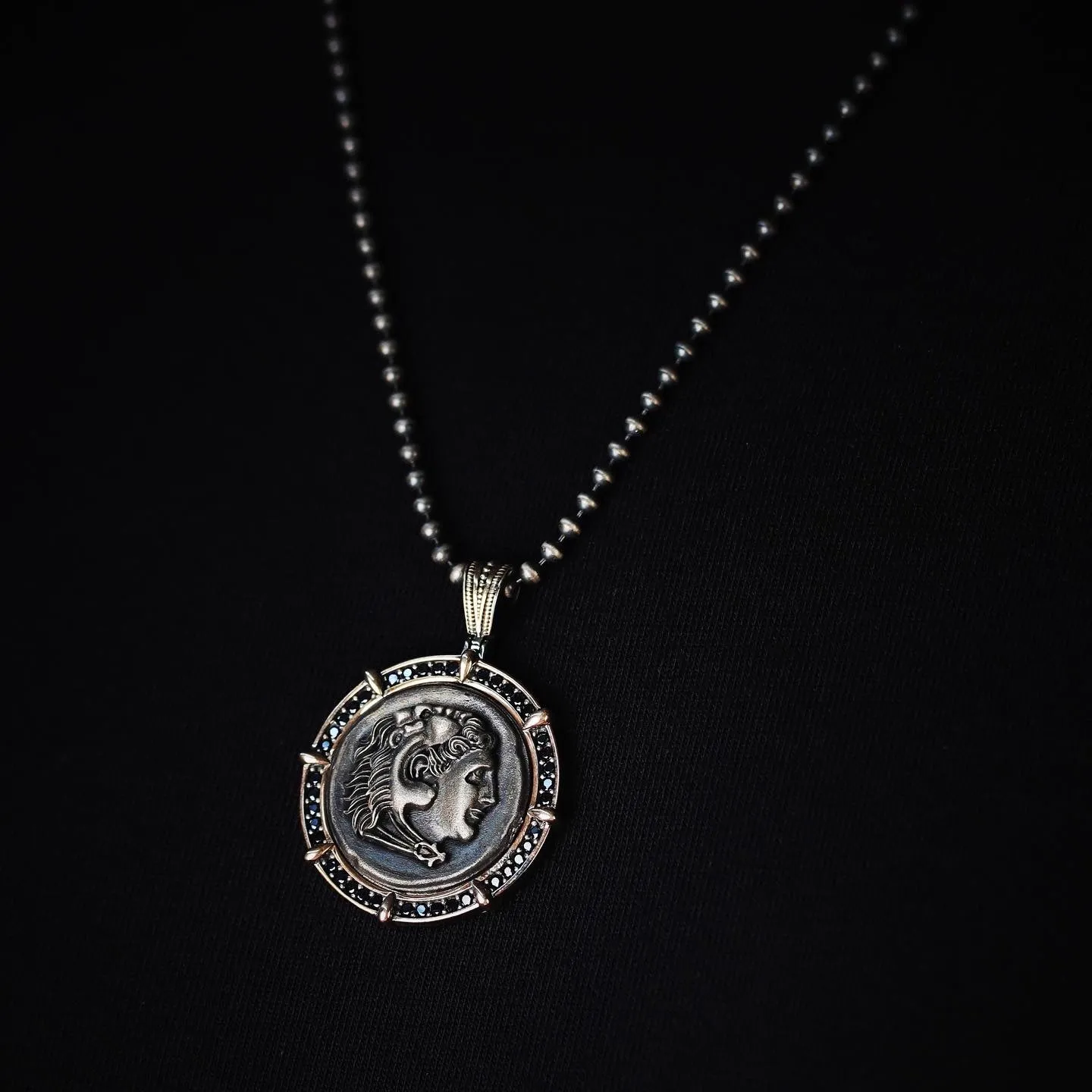 Men's Sterling Silver Coin Necklace