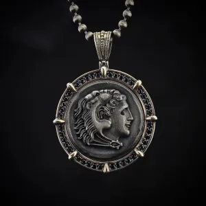 Men's Sterling Silver Coin Necklace
