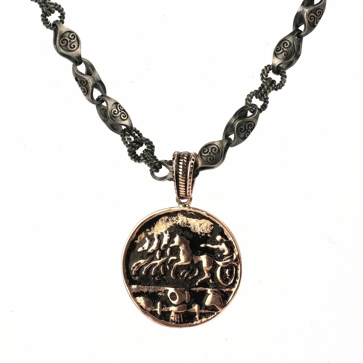 Men's Sterling Silver Coin Necklace