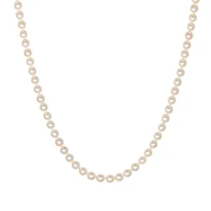 Mikimoto Cultured Pearl Necklace 30" Strand Opera Length 6.5mm to 7mm 14k Gold