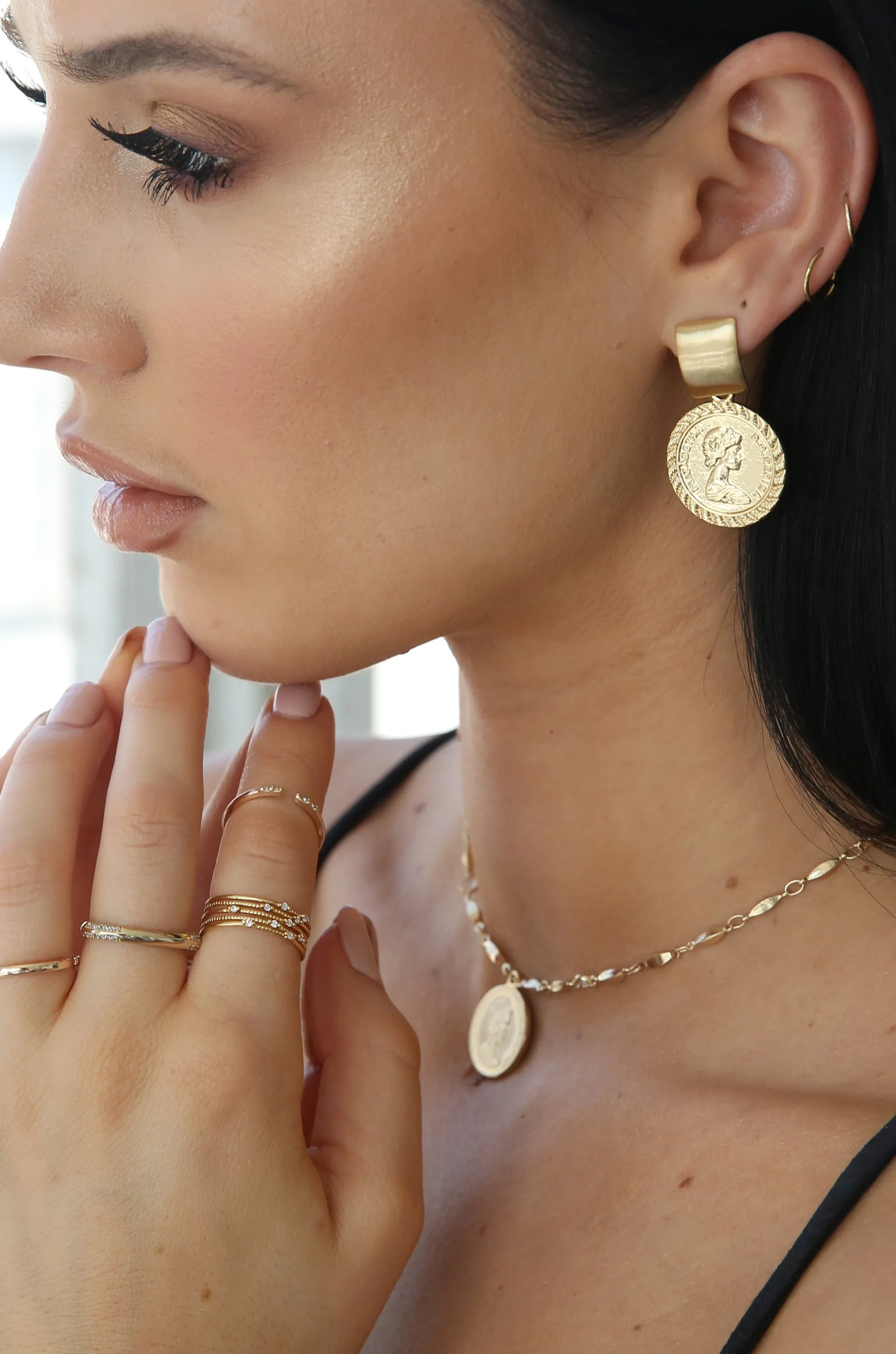 Mini Ancient Coin Earrings