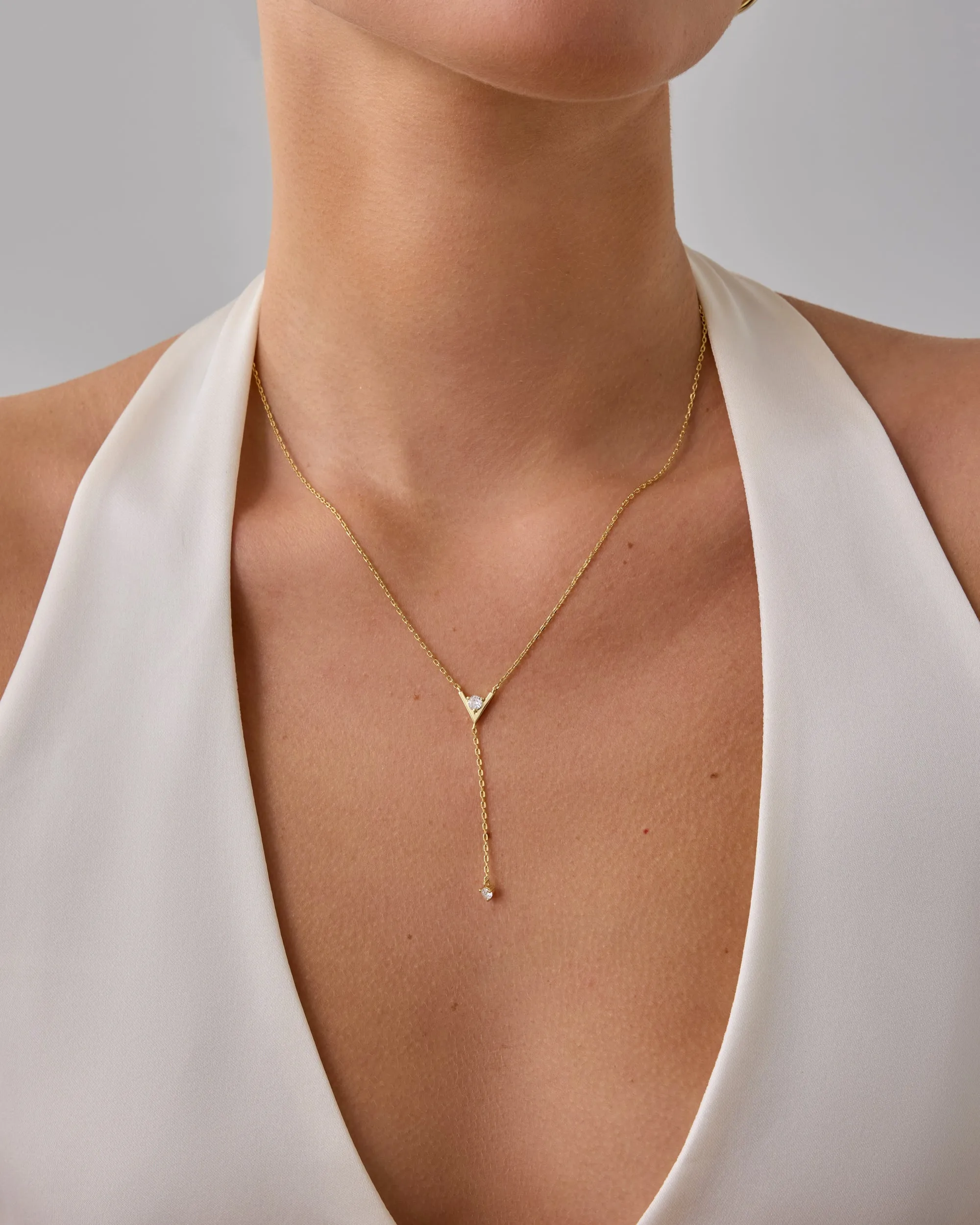 Mini Drop Lariat Necklace