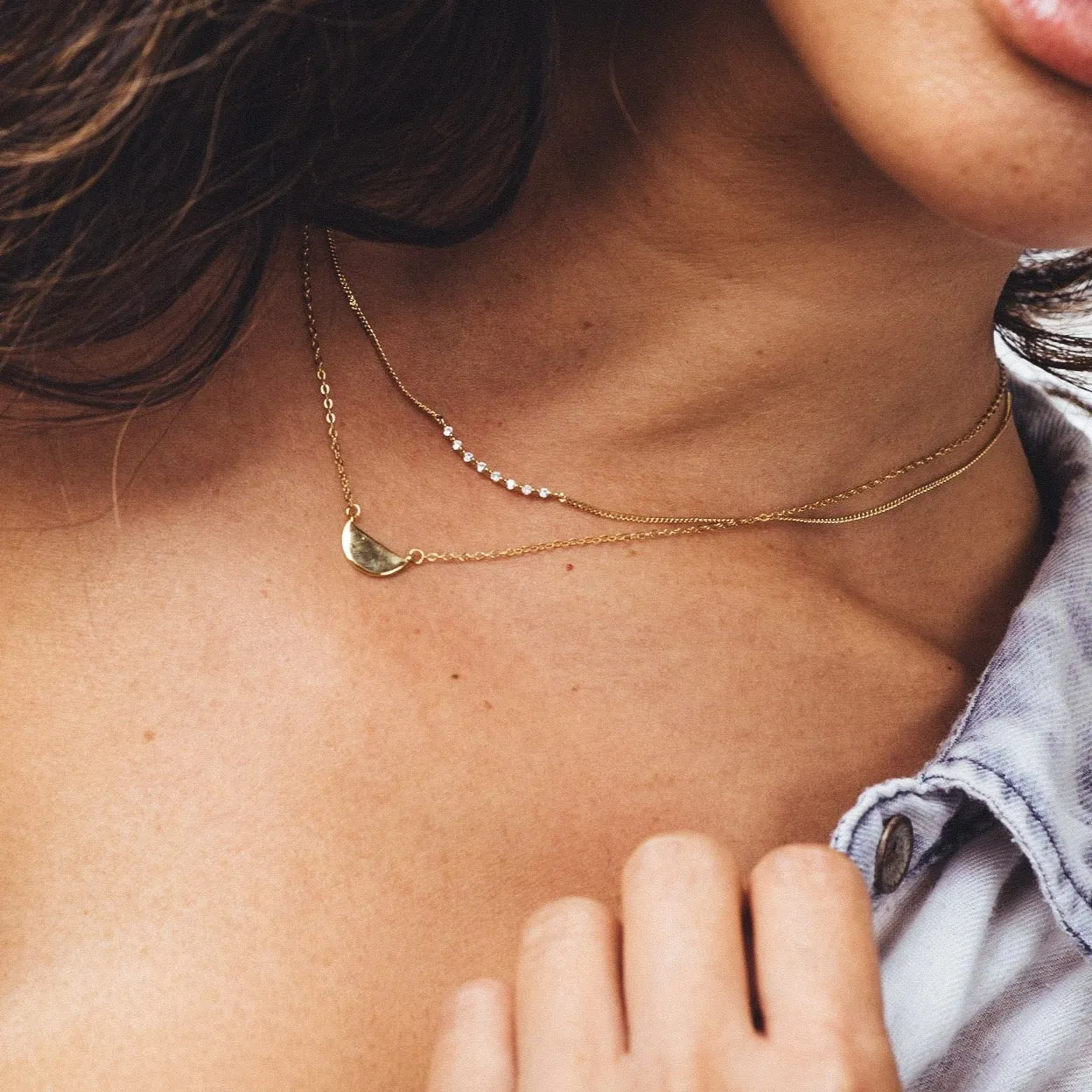 Mini Half Moon Necklace