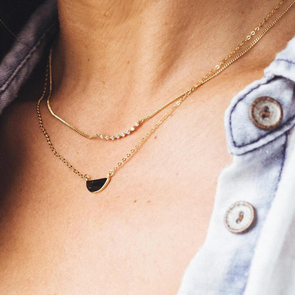 Mini Half Moon Necklace
