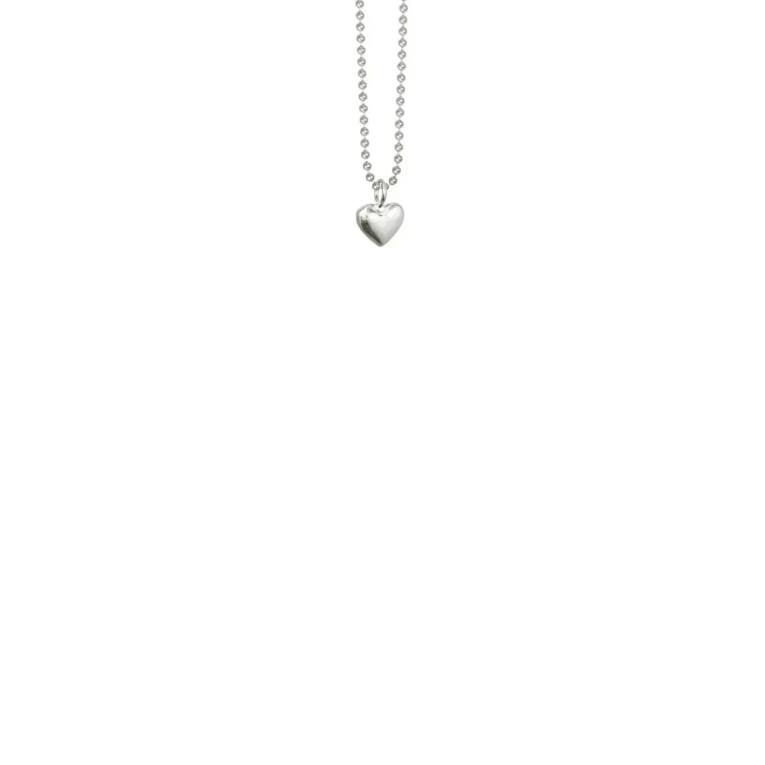 Mini Heart Necklace in Sterling Silver