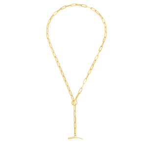 Mini Rectangular Chain Necklace with Tusk Clasp