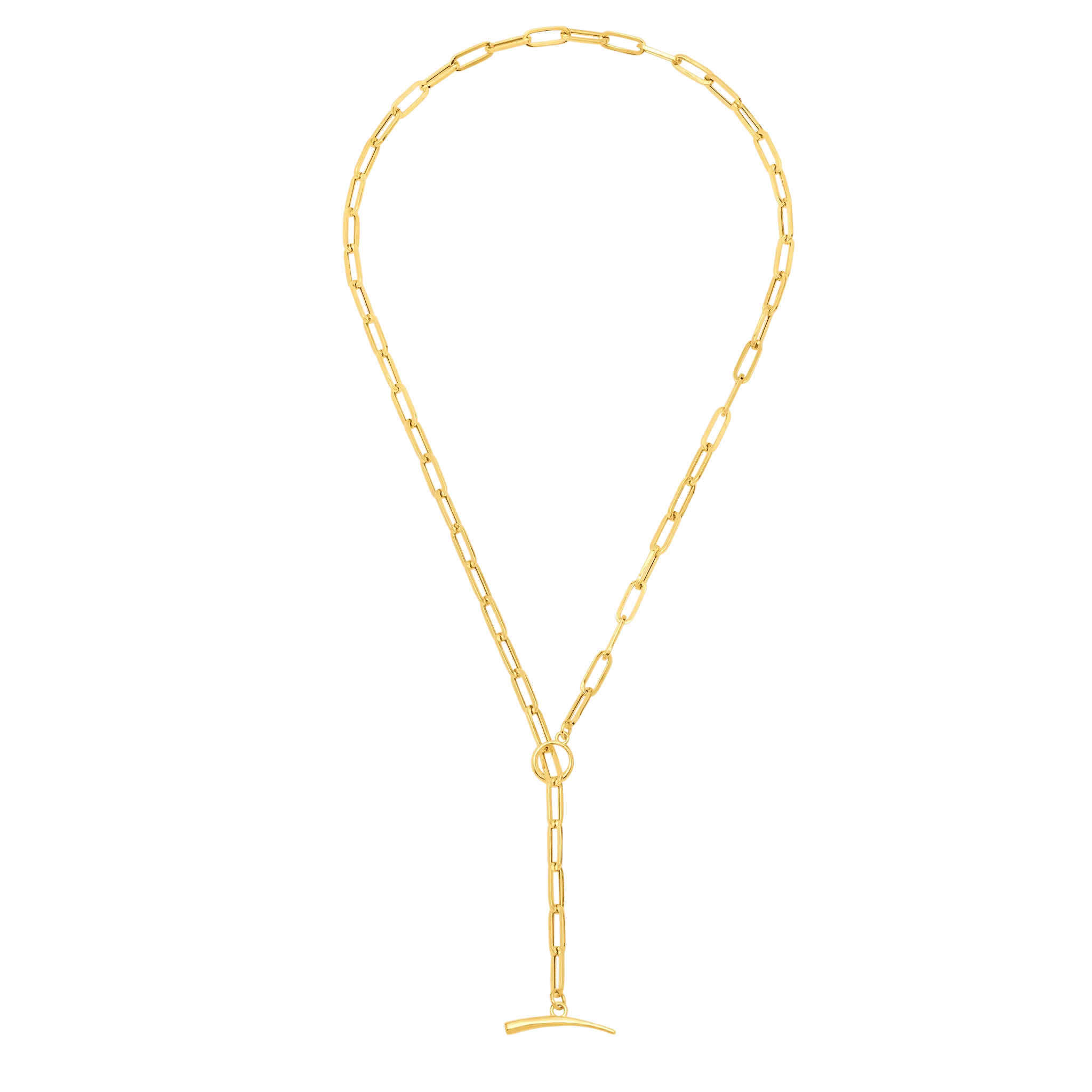 Mini Rectangular Chain Necklace with Tusk Clasp