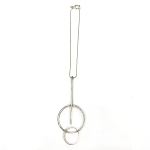 Miriam - Geometric sterling silver mid-length pendant necklace