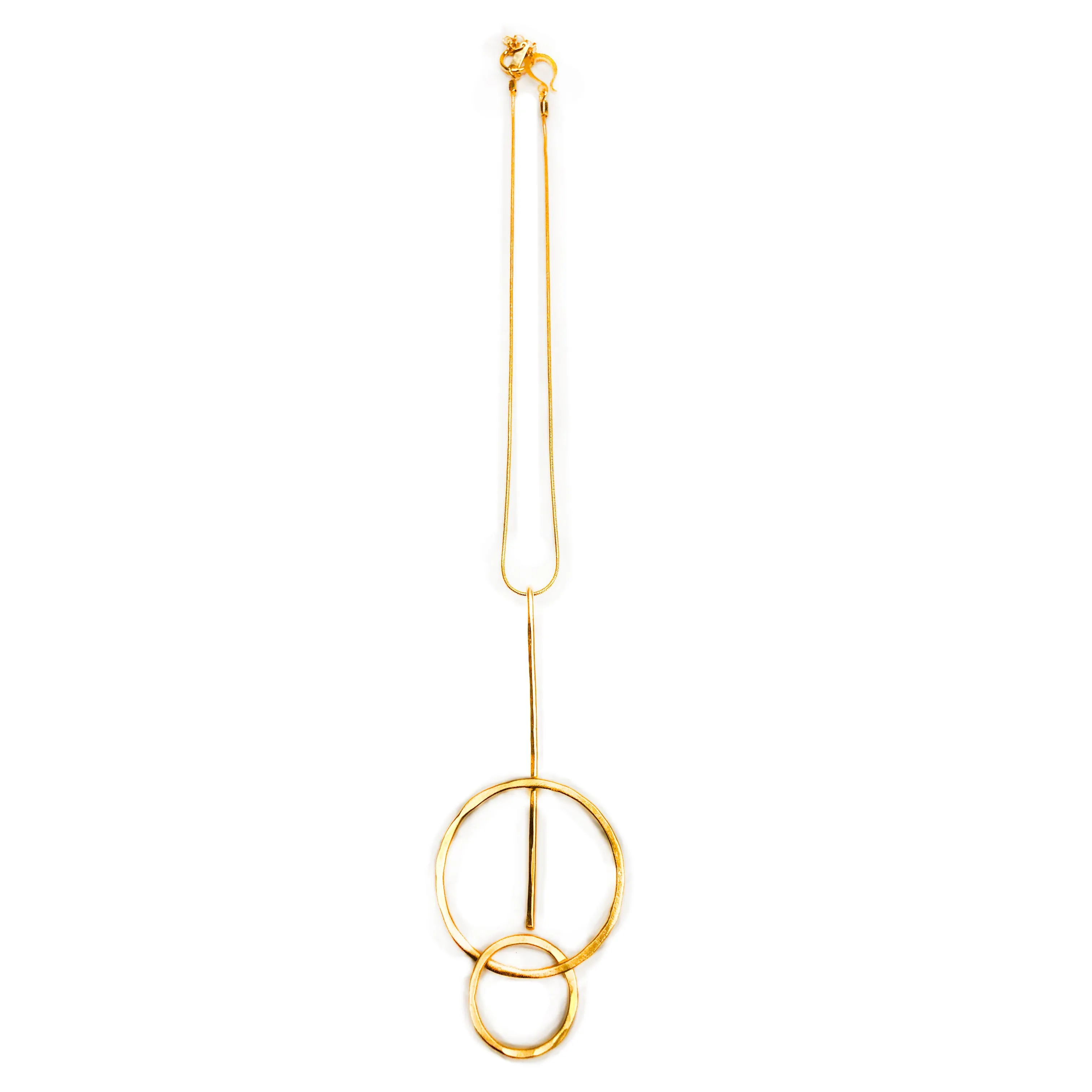 Miriam - Geometric sterling silver mid-length pendant necklace