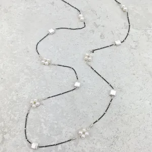 Mixed Metal and Pearls Mid Length Necklace