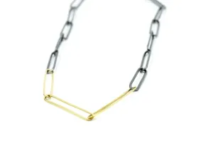 Mixed Metals Paper Clip Chain