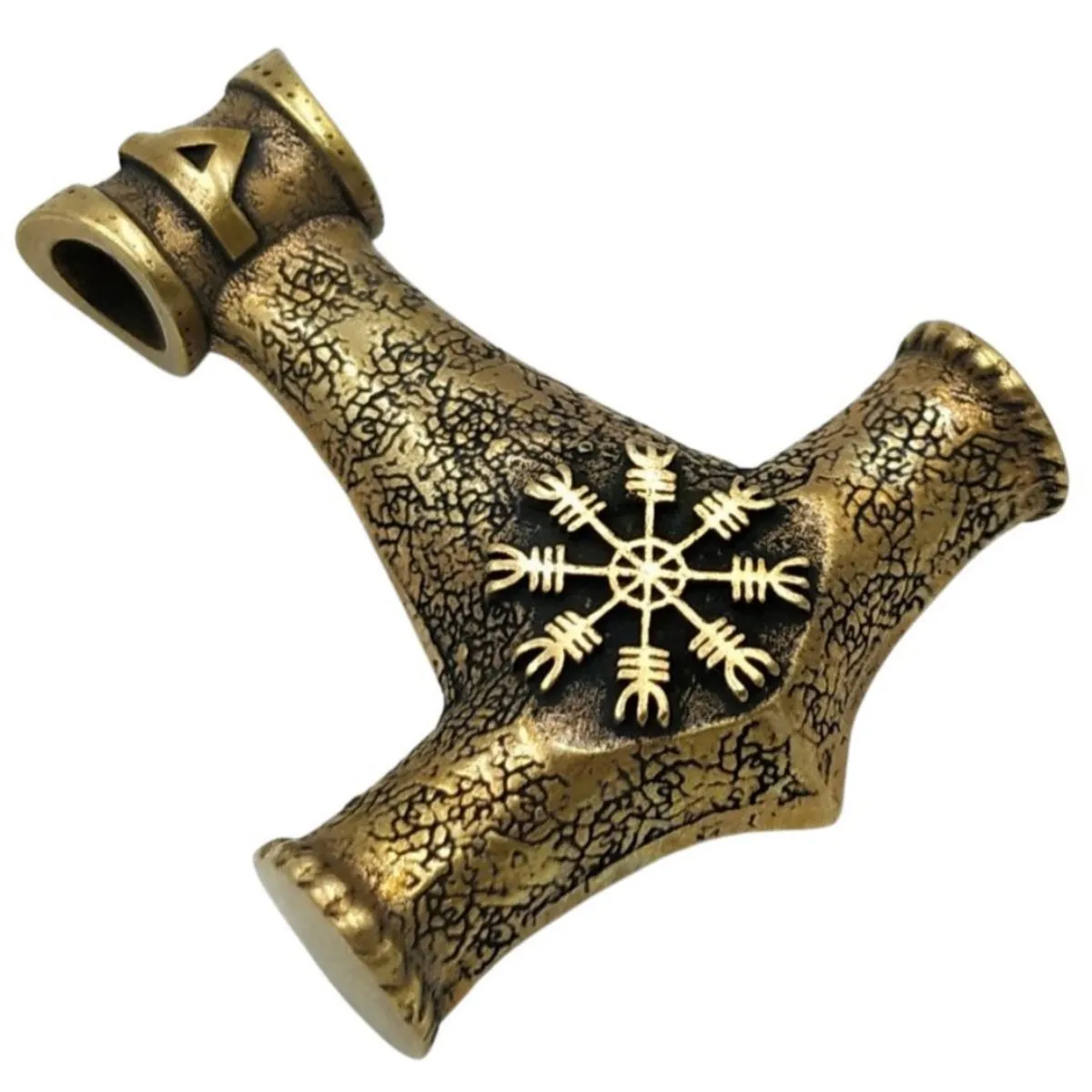 Mjolnir pendant with runes