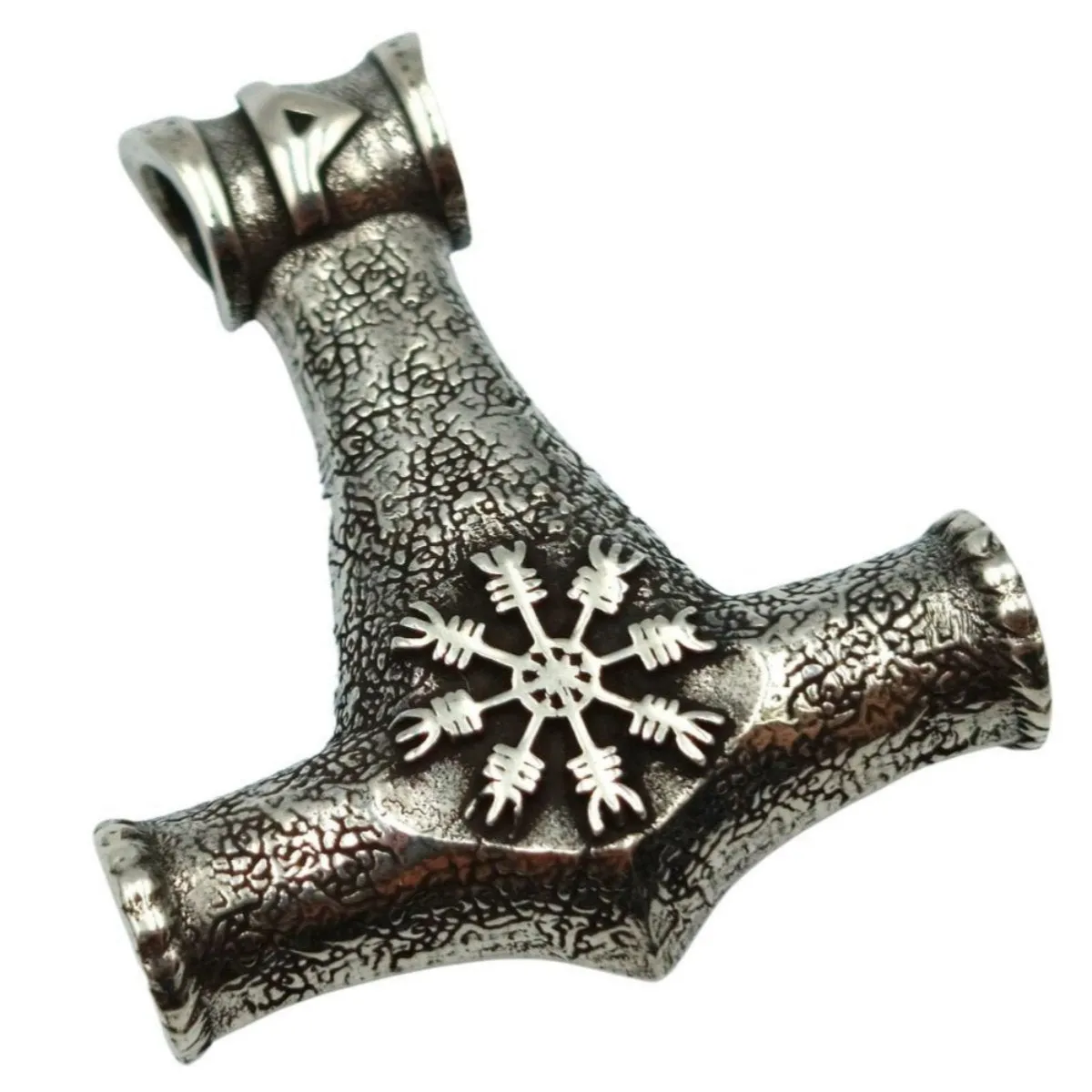 Mjolnir pendant with runes