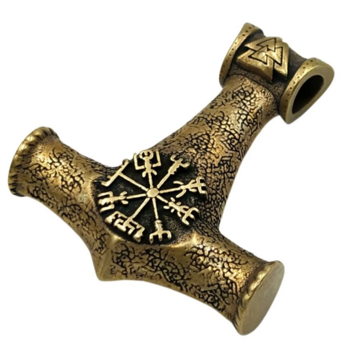 Mjolnir pendant with runes