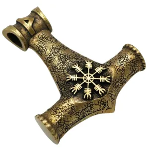 Mjolnir pendant with runes