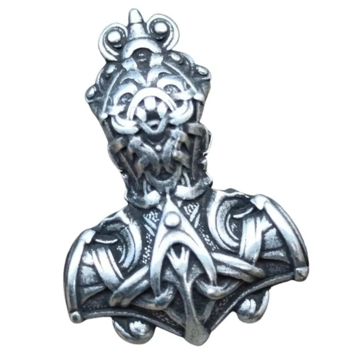 Mjolnir silver plated pendant