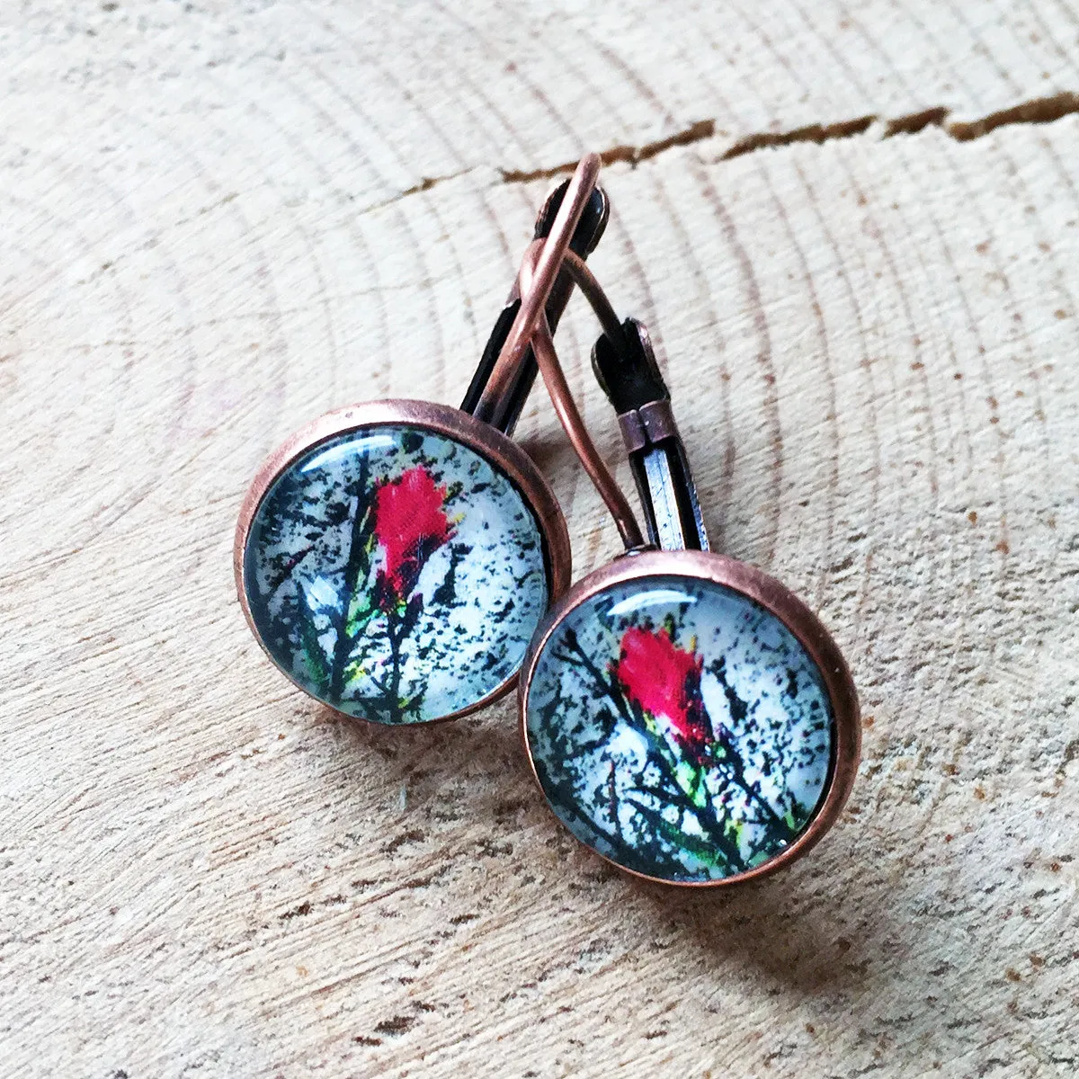 Montana Wildflower Photo Jewelry - Prairie Fire (Indian Paintbrush)