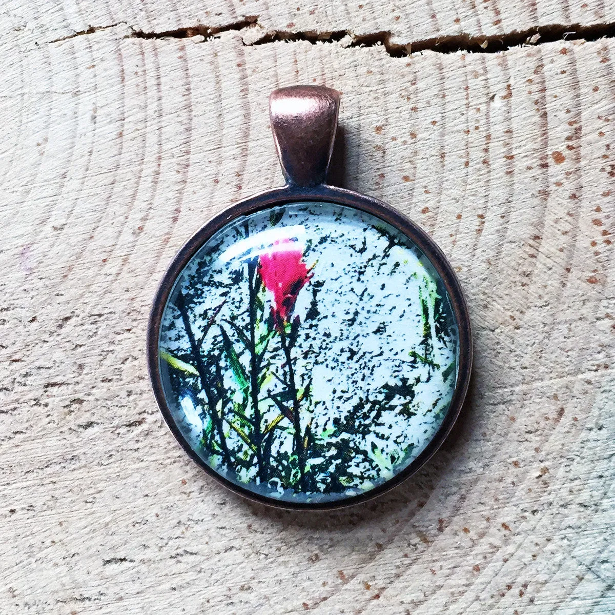 Montana Wildflower Photo Jewelry - Prairie Fire (Indian Paintbrush)