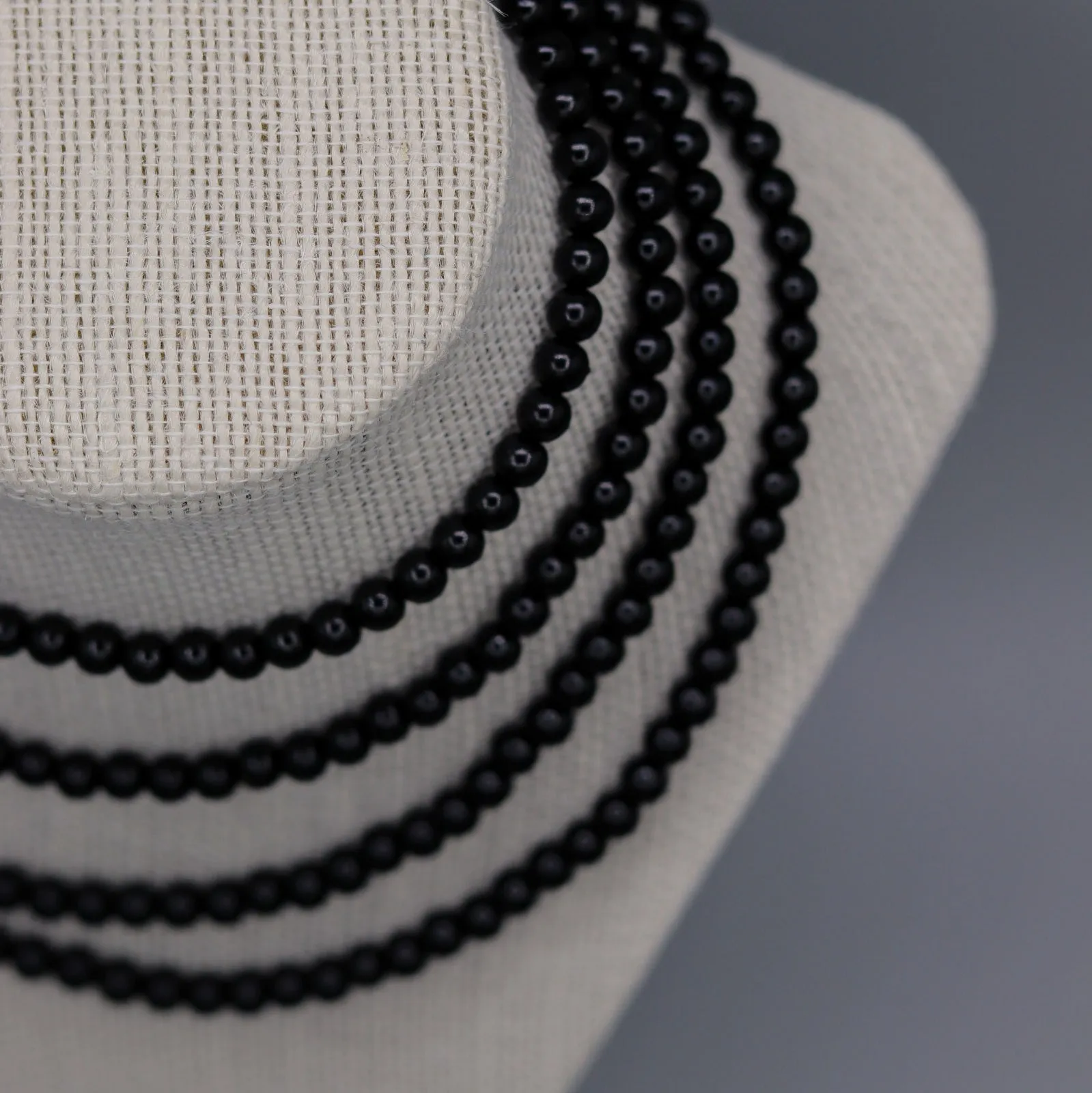 MTO | Necklace | Dainty Faux Pearl | Black