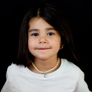 MTO | Necklace | Dainty Faux Pearl | Clear (Rainbow Cording)