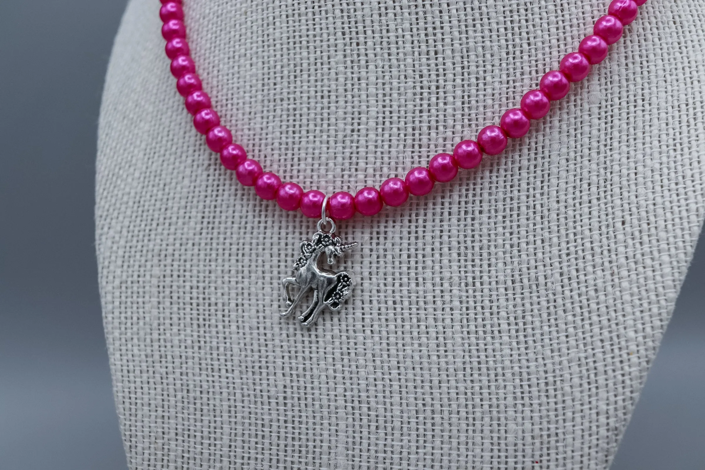 MTO | Necklace | Dainty Faux Pearl | Cupcake Pink