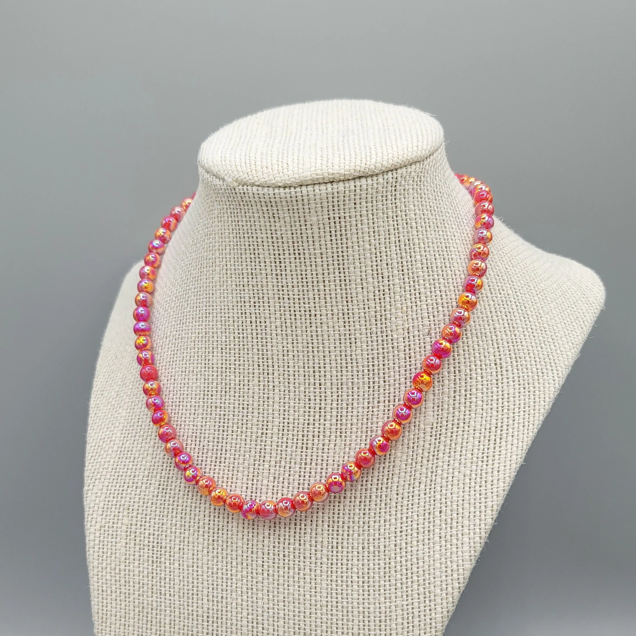 MTO | Necklace | Dainty Faux Pearl | Fire & Brimstone