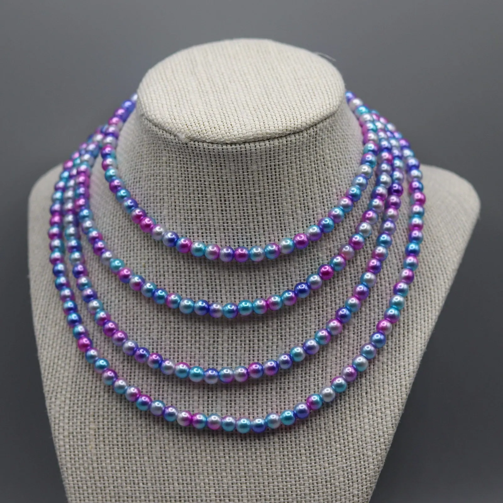 MTO | Necklace | Dainty Faux Pearl | Shimmering Sea Scales