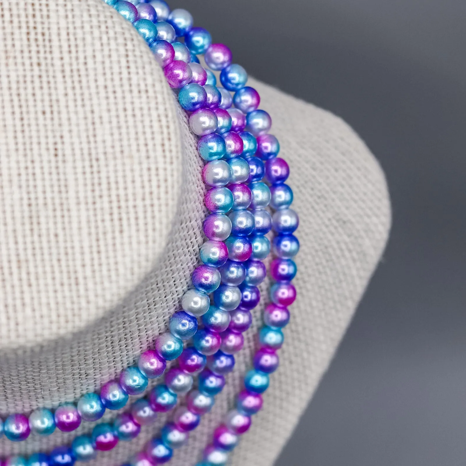MTO | Necklace | Dainty Faux Pearl | Shimmering Sea Scales