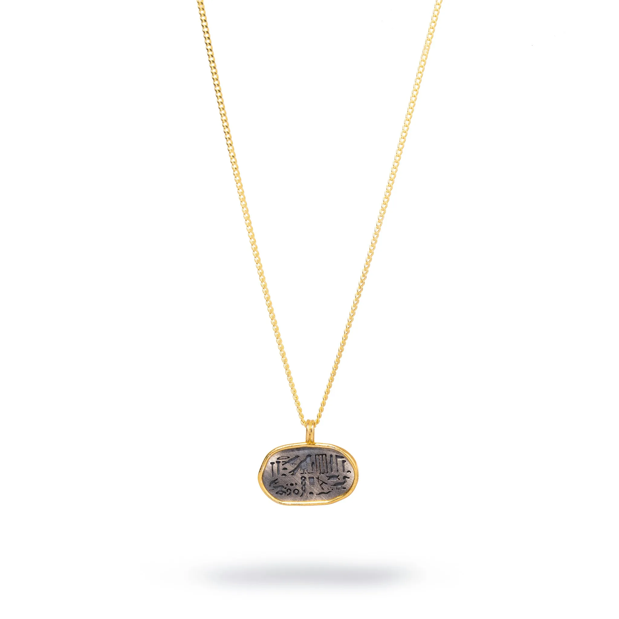 Mystic Nile Egyptian Symbol Gold Necklace