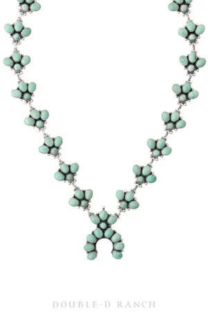 Necklace, Federico, Squash Blossom, Turquoise, Mini, Hallmark, Contemporary, 1933