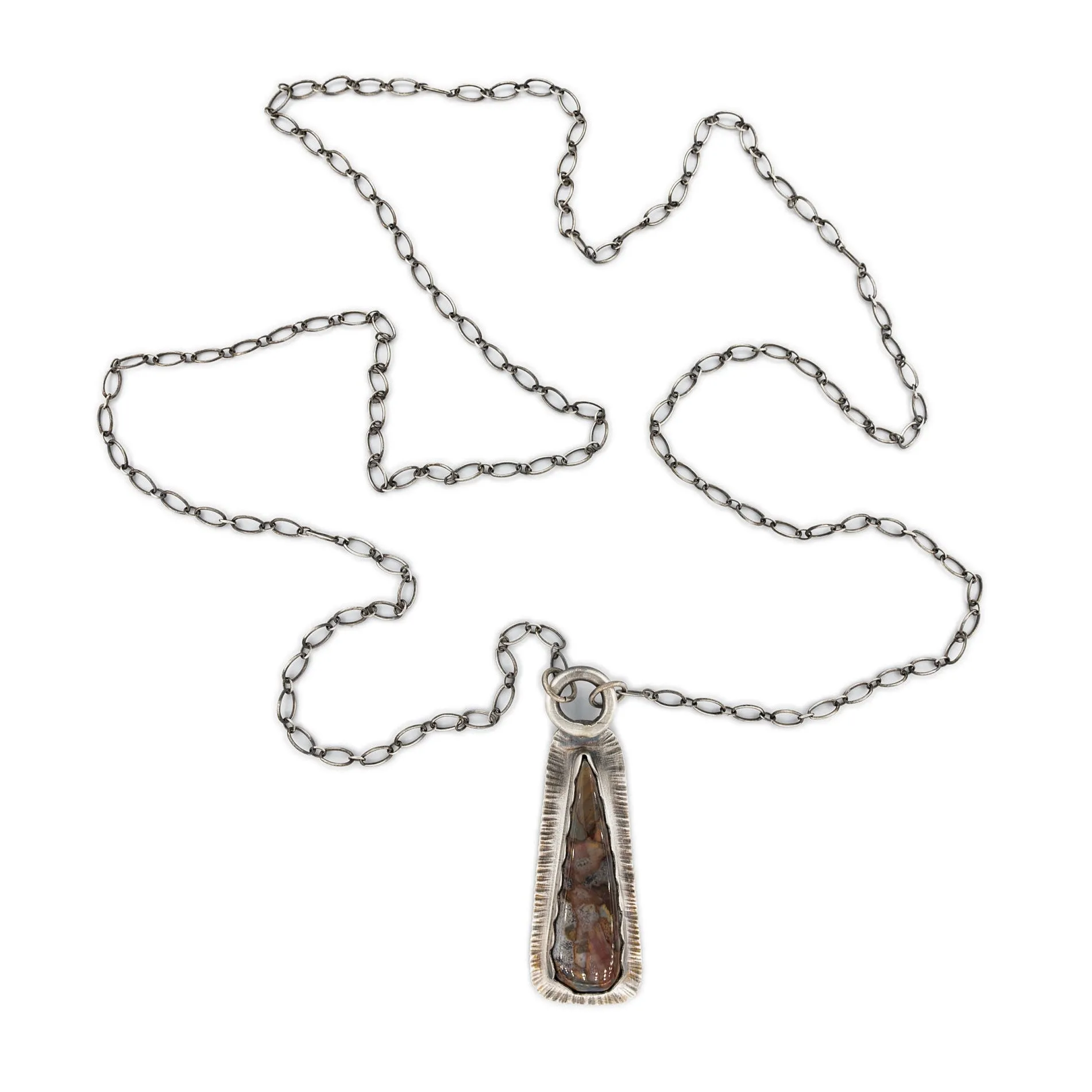 Neve - Pietersite Oxidized Silver Focus Necklace