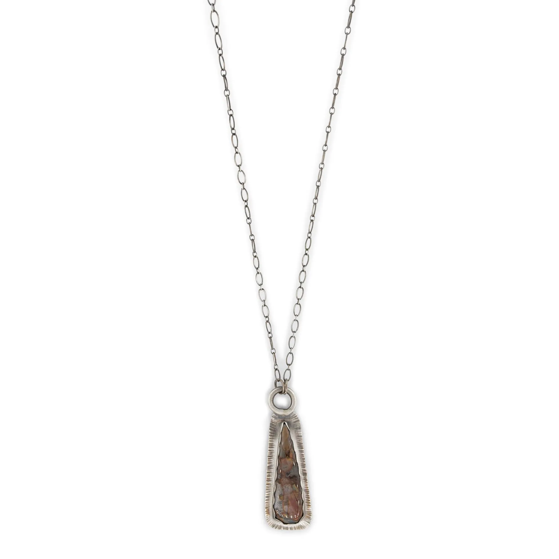 Neve - Pietersite Oxidized Silver Focus Necklace
