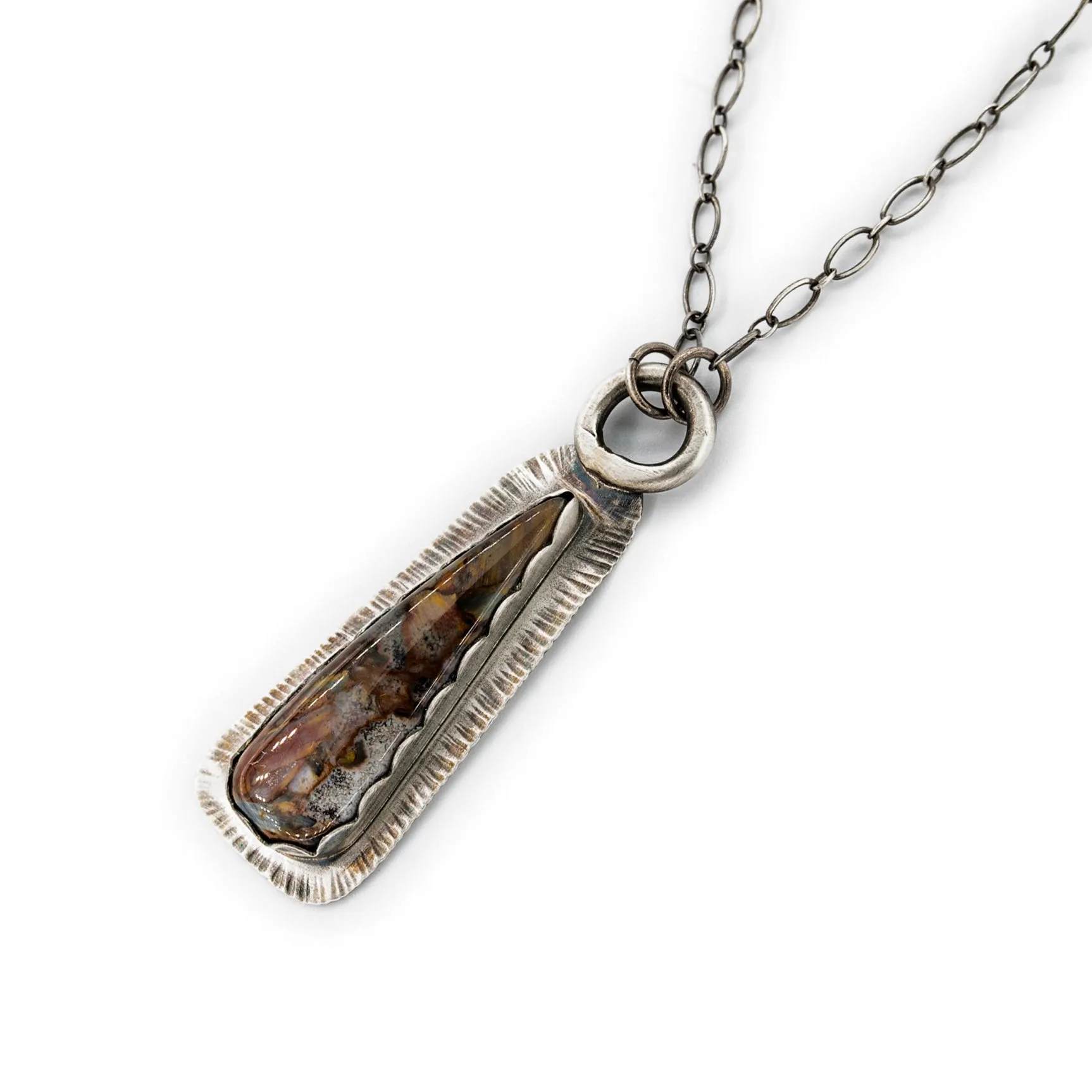 Neve - Pietersite Oxidized Silver Focus Necklace
