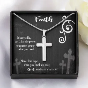 Never Lose Hope Artisan Crafted Luxury Cross Necklace