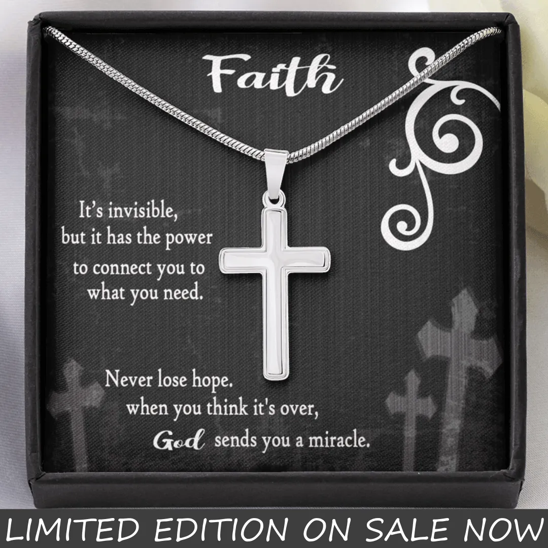 Never Lose Hope Artisan Crafted Luxury Cross Necklace