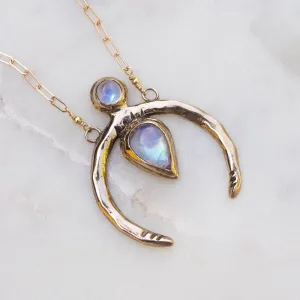 NEW MOON / Moonstone Necklace