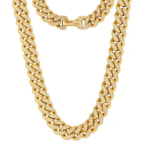 【NEW】12mm Iced Out Cuban Link Necklace KRKC