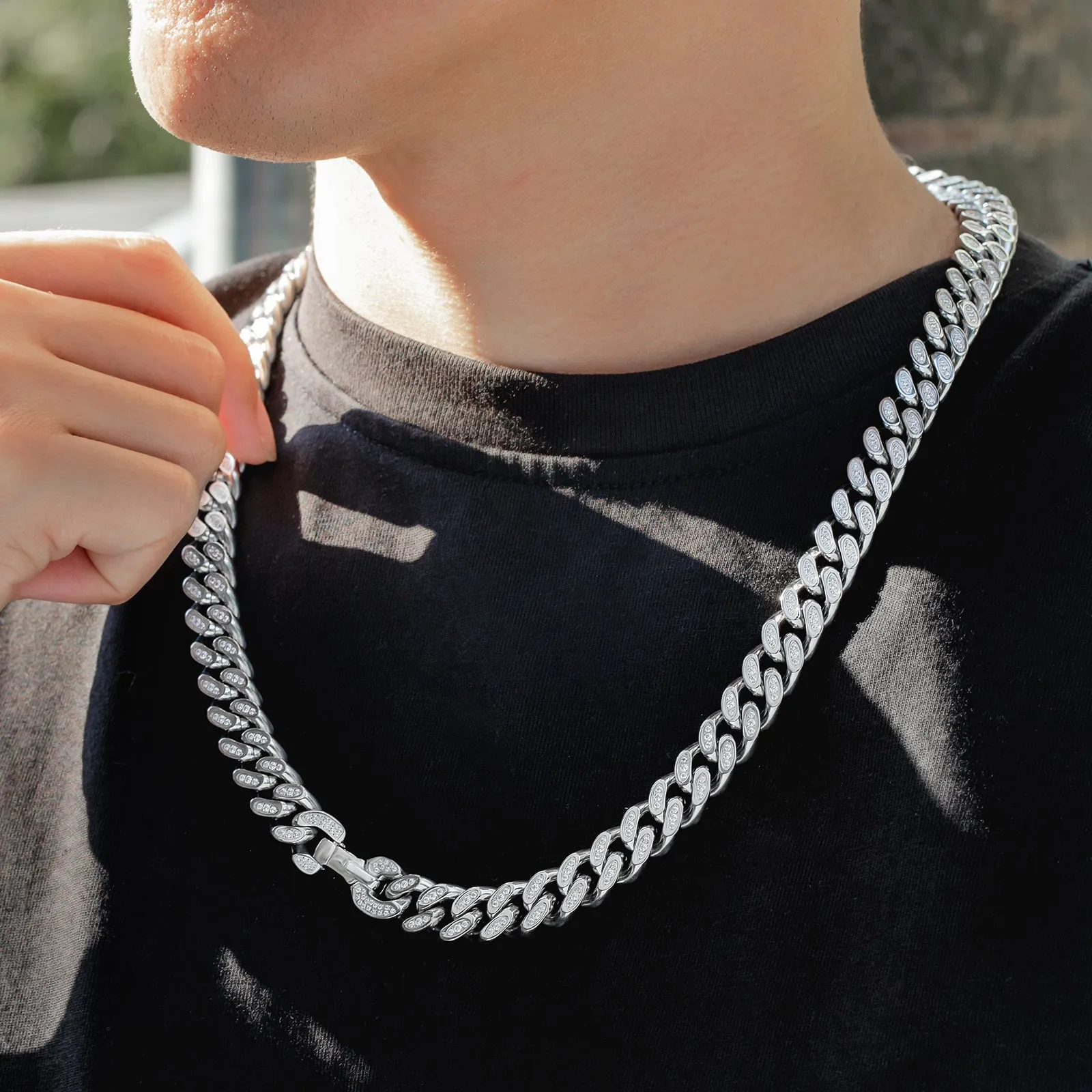 【NEW】12mm Iced Out Cuban Link Necklace KRKC