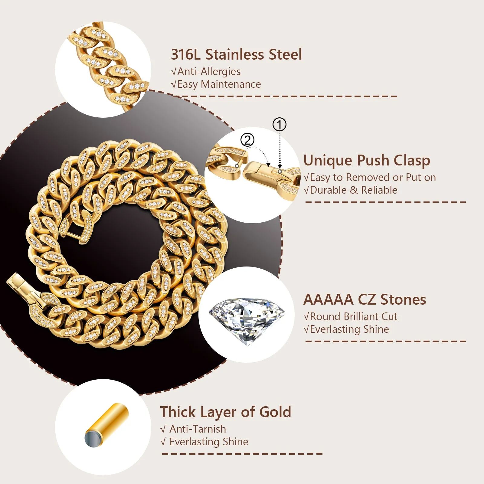 【NEW】12mm Iced Out Cuban Link Necklace KRKC