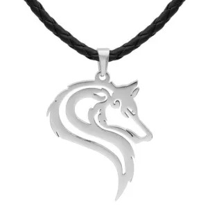 Noble Celtic Wolf  Pendant Necklace