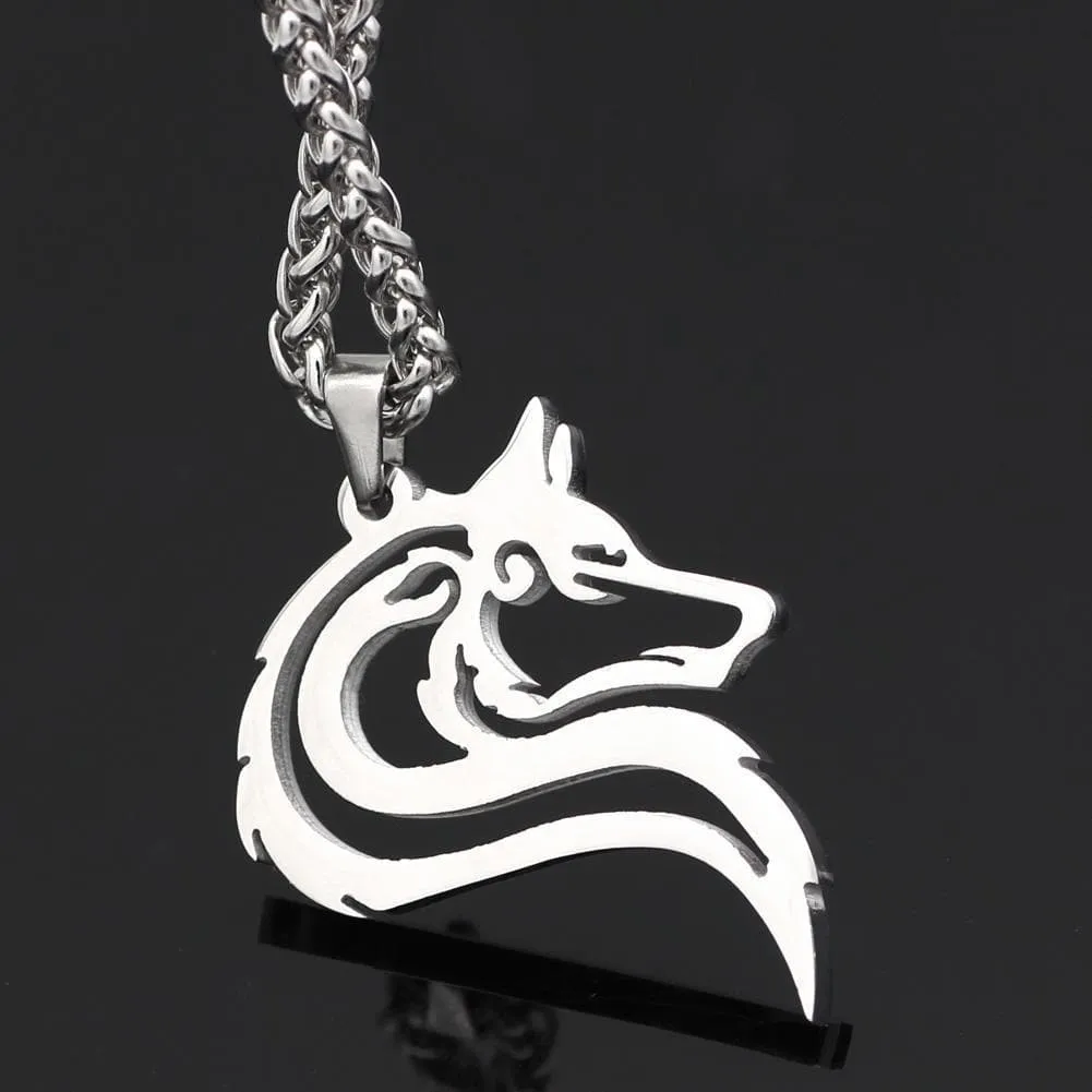 Noble Celtic Wolf  Pendant Necklace