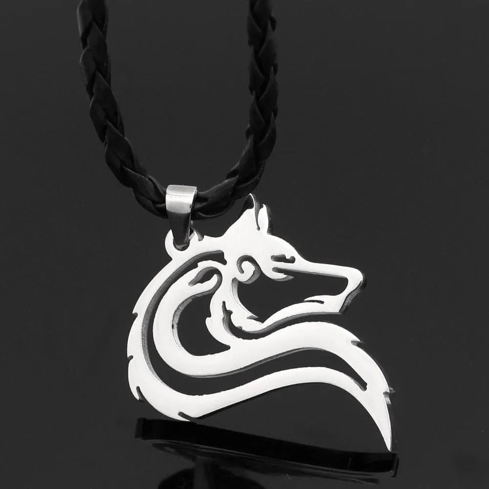 Noble Celtic Wolf  Pendant Necklace