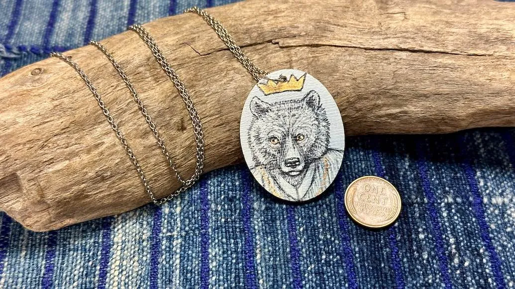 Noble Creatures Wooden Pendant / Necklace