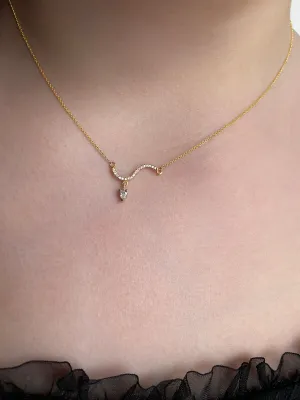 Ocean Drop Diamonds and Gold Necklace