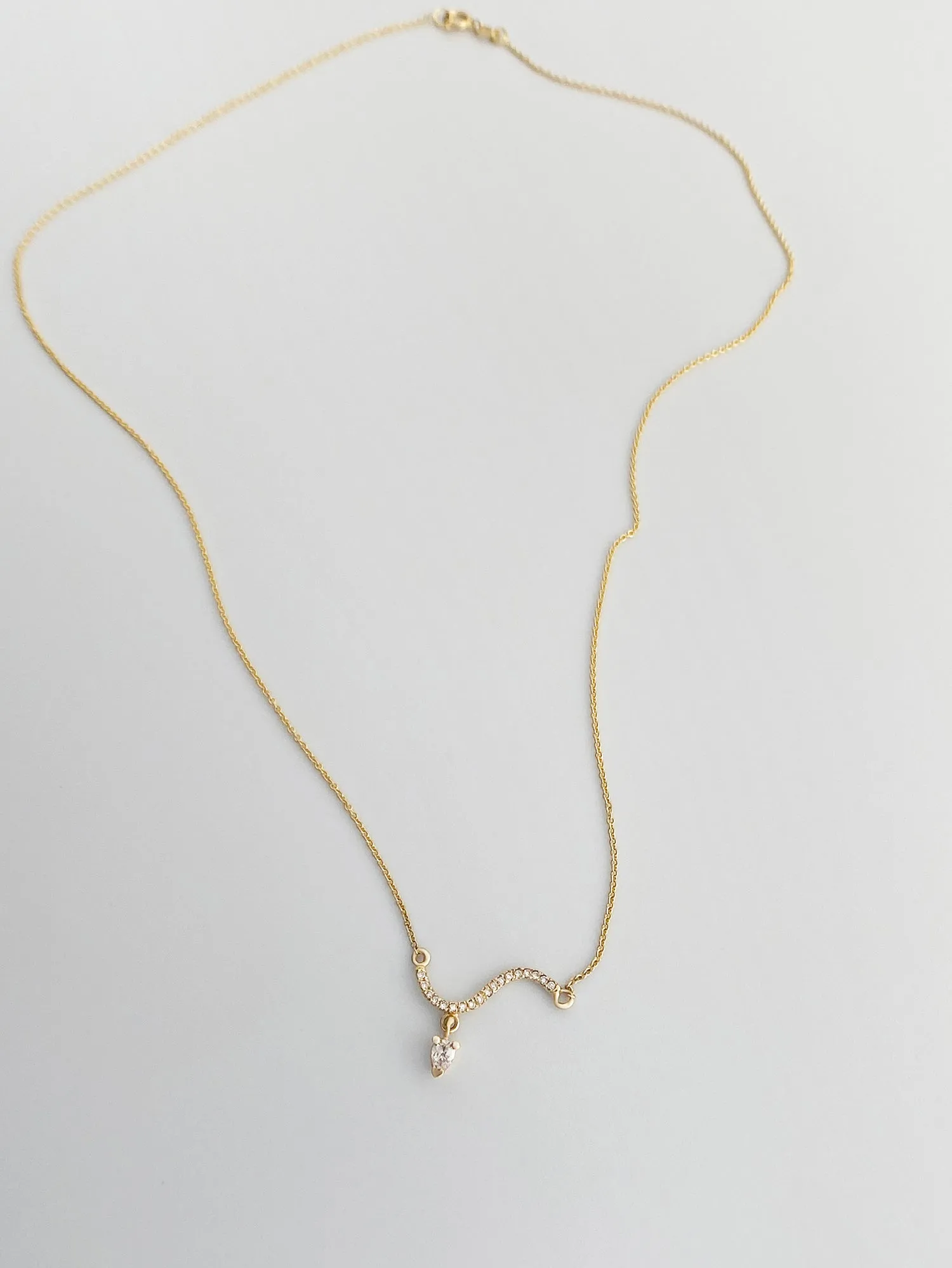 Ocean Drop Diamonds and Gold Necklace