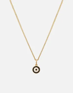 Ojos Necklace, Gold Vermeil/Black
