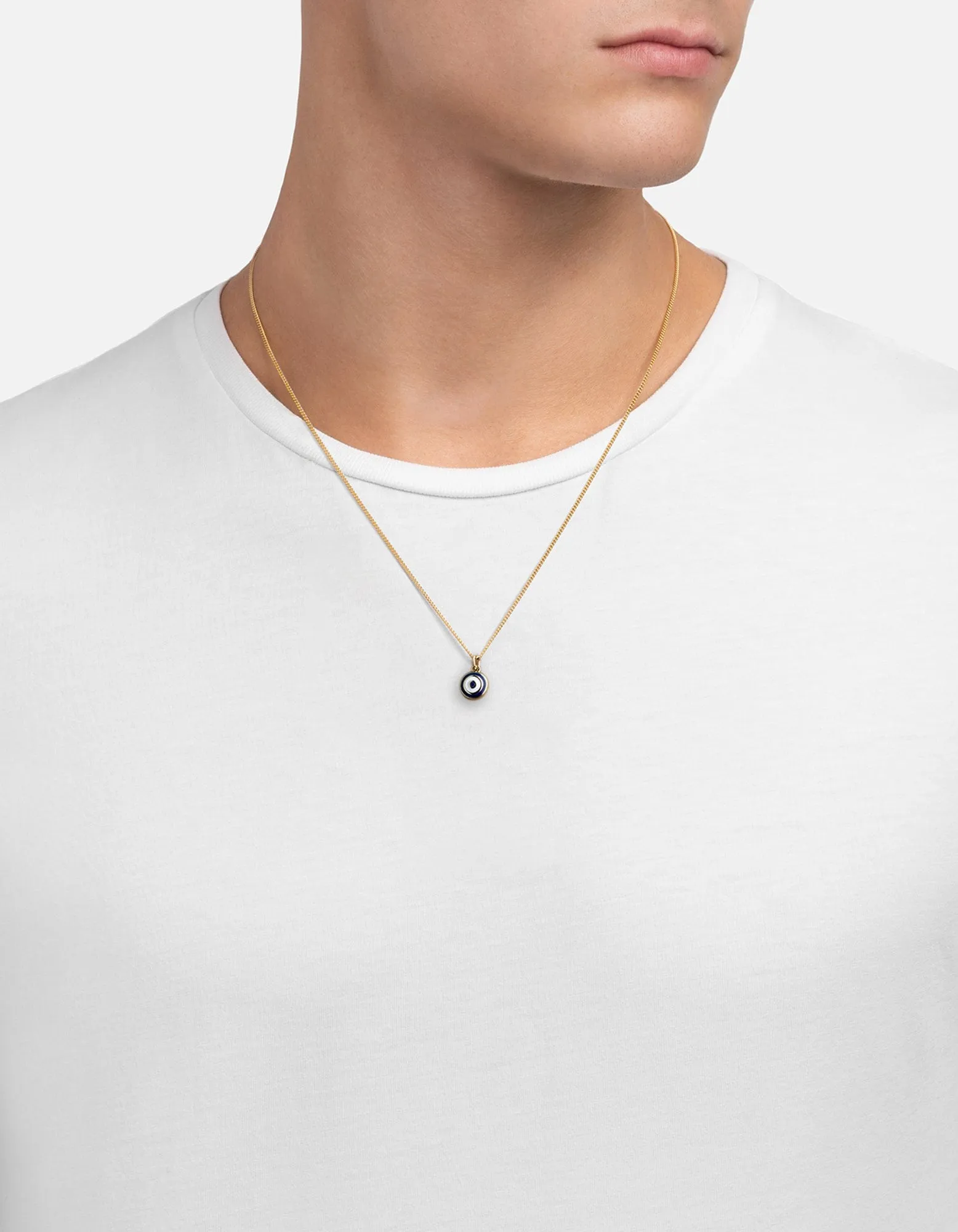 Ojos Necklace, Gold Vermeil/Black