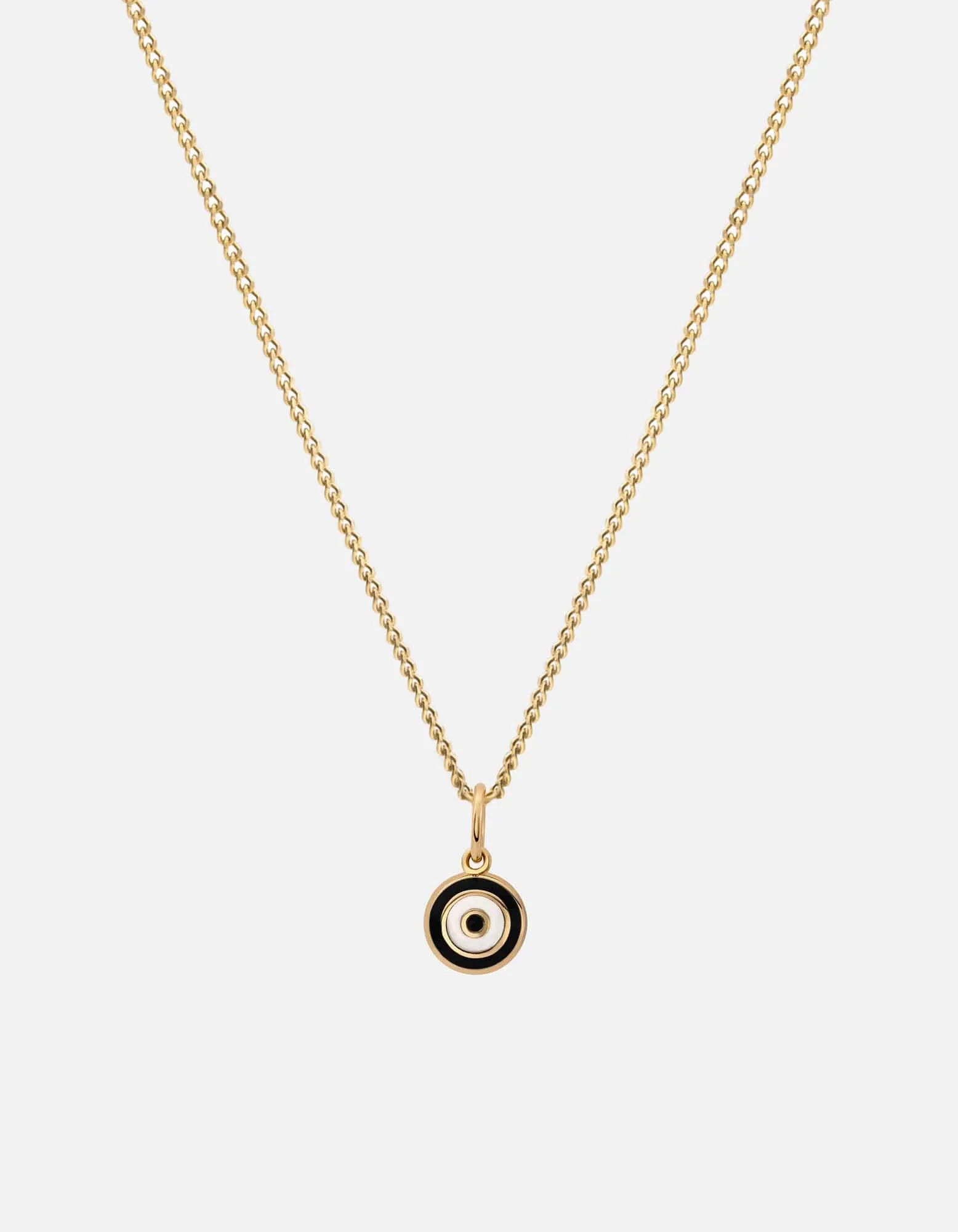 Ojos Necklace, Gold Vermeil/Black