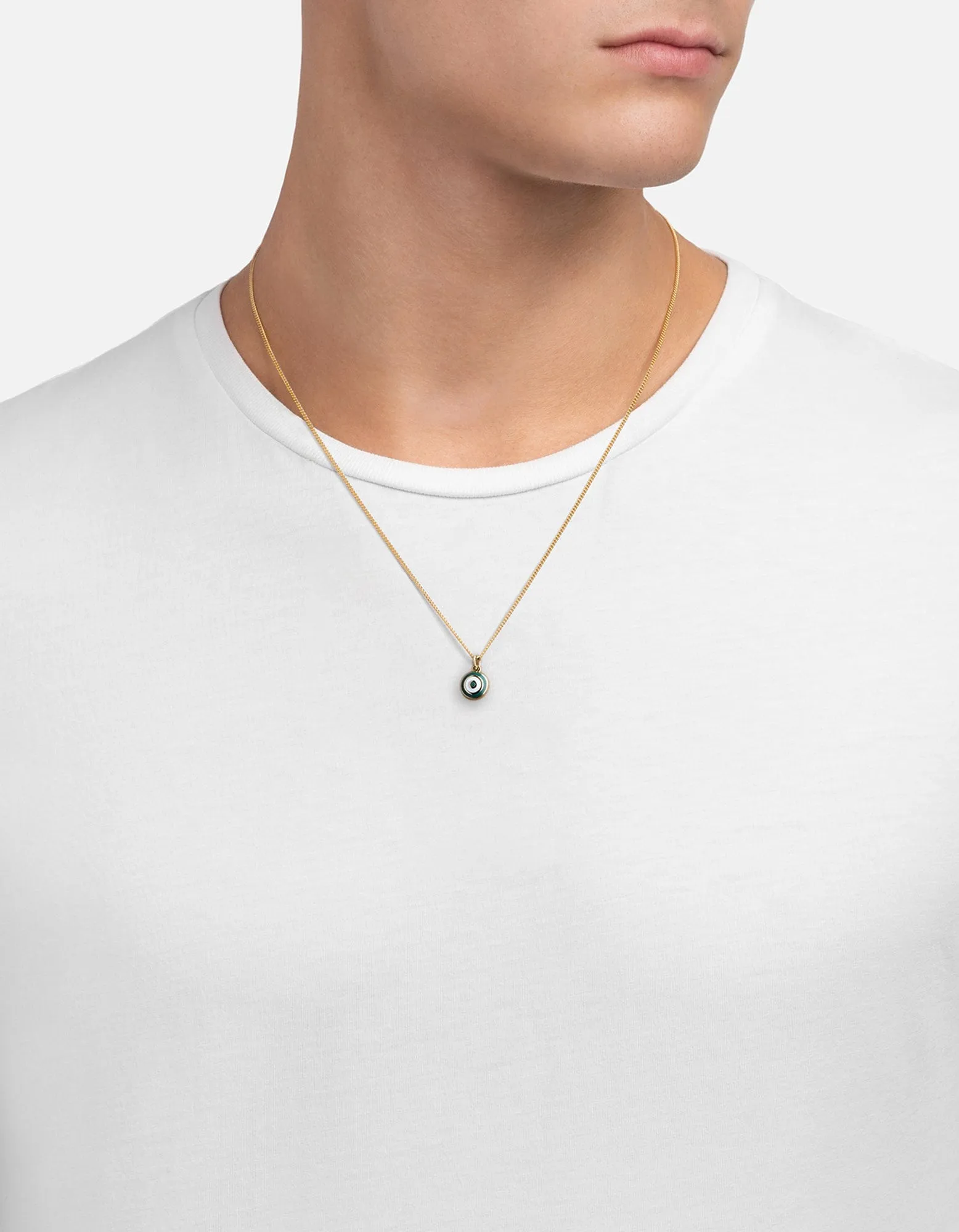 Ojos Necklace, Gold Vermeil/Black